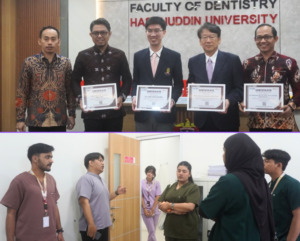 Certificate ceremony and clinical discussion at dental faculty