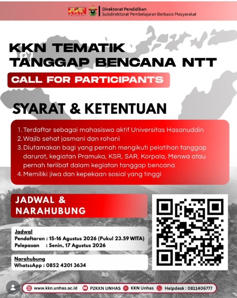 Respon Gempa NTT, Unhas Aktifkan KKN Tematik Tanggap Bencana