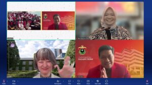 Tangkapan layar konferensi video akademik Universitas Hasanuddin