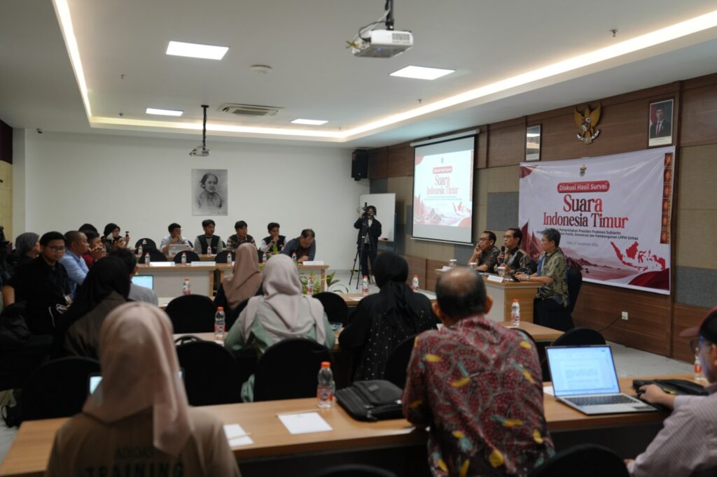 Diskusi hasil survei Suara Indonesia Timur di Jakarta